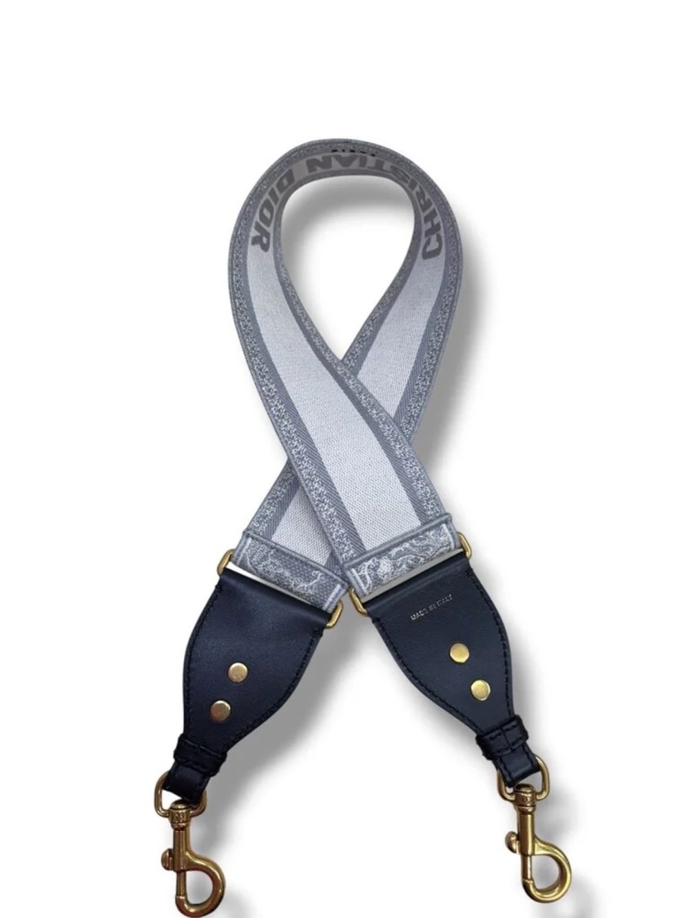 Dior Saddle Embroider Handbag Strap Grey